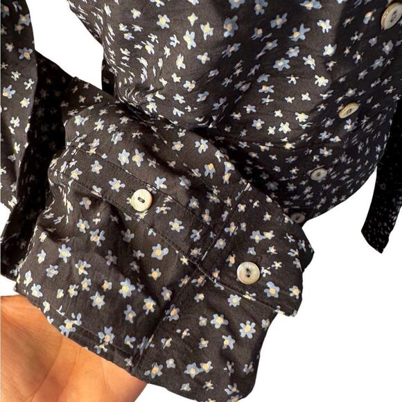 Madewell floral v-neck button front shirt size Small - Picture 7 of 8